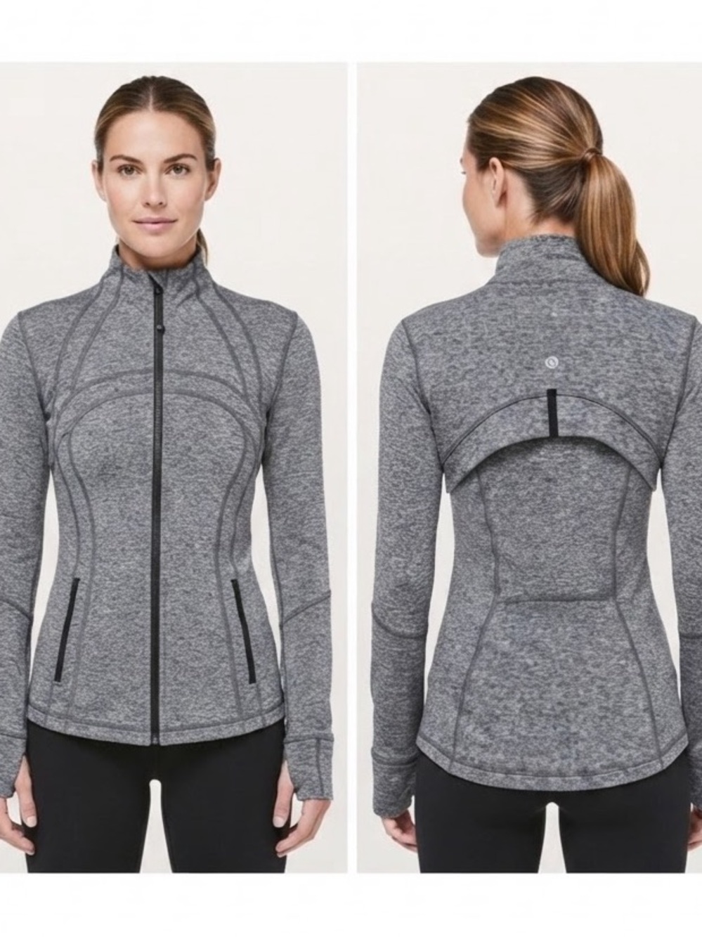 Lululemon Define Jacket Heathered Black Size 6- Athletic/Yoga/Running